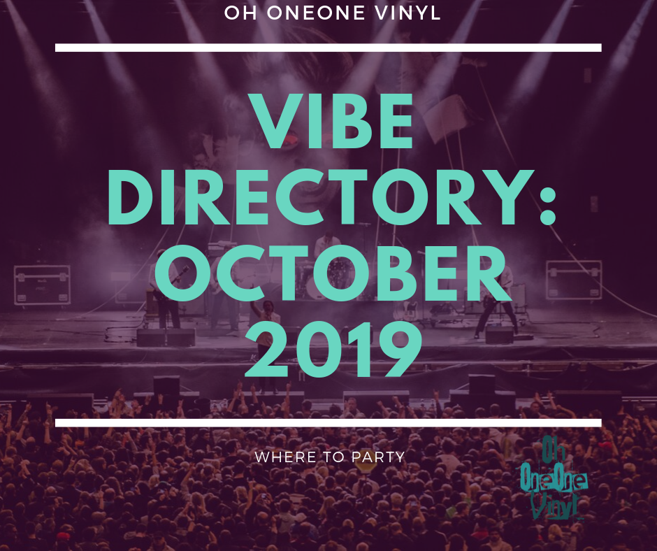 Vibe Directory: Second Weekend of October 2019